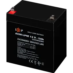 Акумулятор LogicPower AGM 12V (12V/5Ah/60Wh) (3861) [109907] - мініатюра 3