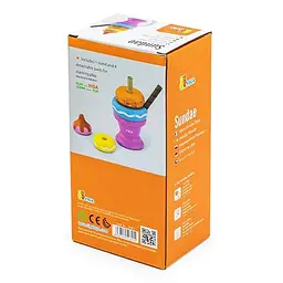 Пірамідка Морозиво Viga Toys 51321 Рожева дерев'яна іграшка - мініатюра 5