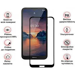 Захисне скло BeCover для Nokia 1.3 Black (705100) - мініатюра 3