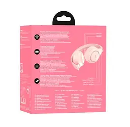 Навушники Hoco Bluetooth W41 Charm BT headphones рожеві - мініатюра 3
