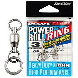 Вертлюжок Decoy PR-12 Power Roll Ring с заводным кольцом 4 (2 шт/уп)