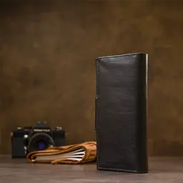 Чоловіче шкіряне портмоне GRANDE PELLE 10х19,5х2,5 см acs0022430 - мініатюра 8