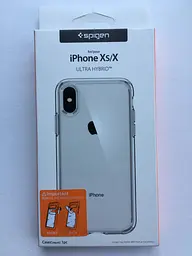 Чохол оригінальний протиударний Spigen Ultra Hybrid 057CS22127 для iPhone X/XS Crystal Clear - мініатюра 4