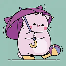 Картина за номерами Santi Pembe the Cat. Kitty with umbrella 25х25 см (955658)