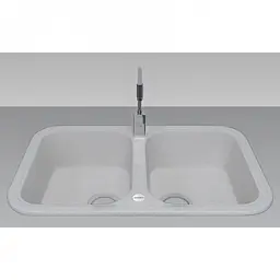 Кухонна мийка Adamant TWINS old stone 765x470x190 мм, 2 повнорозмірні чаші 76,5 см - мініатюра 2