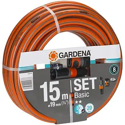 Шланг садовий Gardena Basic 19 мм 3/4" із комплектом для поливу 15 м (18134-29.000.00) - мініатюра 2