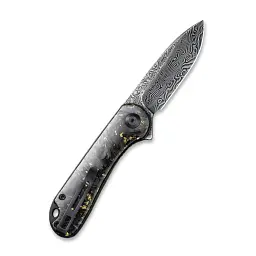 Ніж складаний кишеньковий Civivi Elementum, (7.5 см) Damascus / Carbon Fiber сірий - мініатюра 2