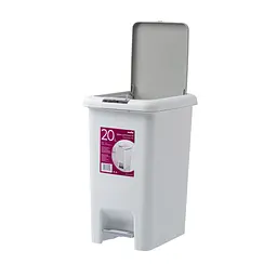 Відро для сміття MBM My Home з кришкою та педаллю 20 л сіре (BIN-01 20L GRAY) - мініатюра 2