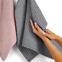 Вафельні рушники Sierra Greek Waffle CS1 2шт 75х95см/75х130см (SetTw_GreekWaffle_37Shadow75x95_11Flamingo75x130) - мініатюра 8