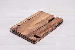 Дерев'яний органайзер на стіл з бездротовою зарядкою ecoWalnut 300x231x210 мм - мініатюра 3