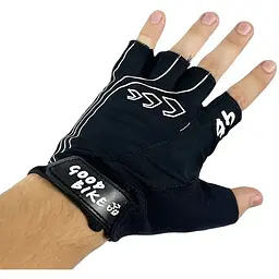 Велорукавиці Good Bike D-Grip короткий палець розмір XL чорні (94507Black-IS) - мініатюра 5
