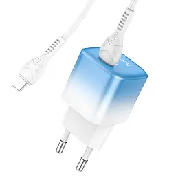 Адаптер мережевий HOCO Type-C to Lightning cable single port charge set C101A набір з кабелем - мініатюра 5