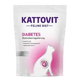 Дієтичний сухий корм Kattovit Veterinary Diabetes Каттовіт Діабет для котів з цукровим діабетом і ожирінням 1.25 кг