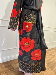 Кімоно жіноче з плюшевого велюру Red Camellia 29454 XL - мініатюра 5