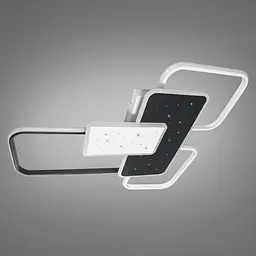 LED люстра модерн 2449WH+BK dimmer - мініатюра 3