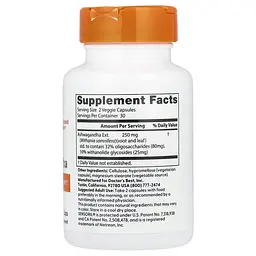 Ашваганда Ashwagandha with Sensoril 125 mg 60 капсул Doctor's Best vit0006538 - мініатюра 2