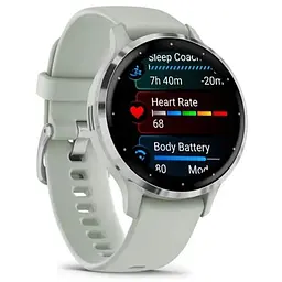 Смарт-годинник Garmin Venu 3s Silver Stainless Steel Bezel with Sage Gray Case and Silicone Band (010-02785-51) - мініатюра 3