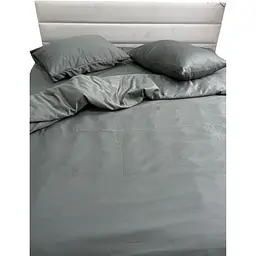 Комплект постільної білизни Ecotton Nid Grey євро полісатин сірий (25192)
