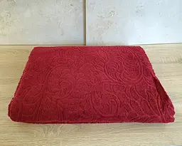 Простирадло махрове жакардове Parisa Home 200х220 щільність 400 г/м2 бордо - мініатюра 4