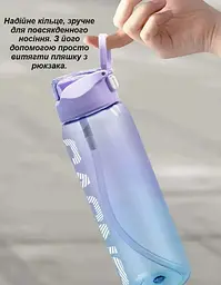 Пляшка для води Casno 1000 мл KXN-1247 Чорна (KXN-1247_Black) - мініатюра 5