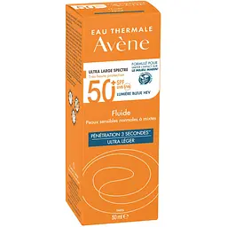 Сонцезахисний флюїд для обличчя Avene SPF50+, 50 мл (206197) - мініатюра 2