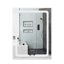 Дзеркало Lidz Kubis 600x800 з LED-підсвічуванням Touch, з антизапотіванням, з диммером яскравості LD78LF9376080