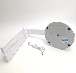 Настільна LED-лампа з 2 рухомими плафонами 30 см сенсорна світлодіодна 5 W акумуляторна (знімні 2 × 18650 6000 mAh) 3000–6000 K Digad 1960 - мініатюра 6