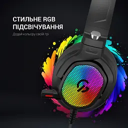 Навушники GamePro HS1300 RGB 7.1 Black (HS1300) - мініатюра 11