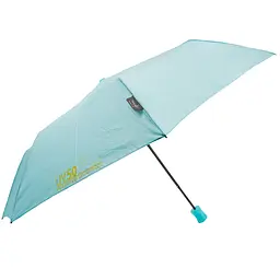 Жіноча складана парасолька напівавтомат Happy Rain 95 см блакитна - мініатюра 2