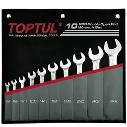 Комплект ріжкових ключів 6-32 мм 10 шт. Toptul hoz0007949
