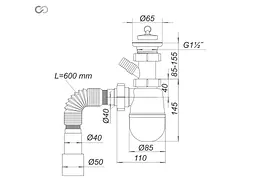 Сифон SOLOPLAST "Кухня-Еліт" К1110 - мініатюра 2