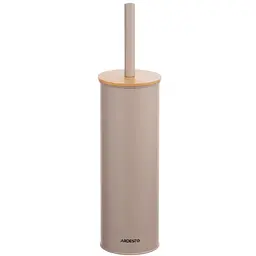 Щітка для унітазу з підставкою Ardesto Minimalism 9.5x27.5/38 см бежевий (ARHB3503GB)
