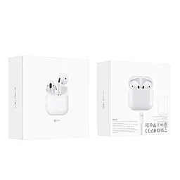 Bluetooth Стерео Гарнітура Borofone BW34, BT5.3, 30mAh, 200mAh, 4h, Білий - мініатюра 6