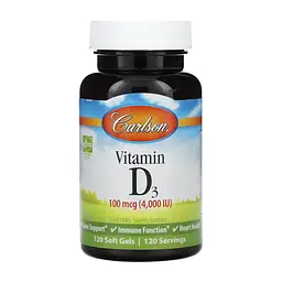 Вітамін D 4000 IU Carlson Laboratories (Vitamin D) - 120 софтгелів