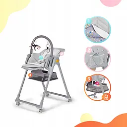 Стільчик для годування 2в1 KiderKraft LASTREE Grey - мініатюра 7