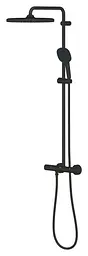 Душова система з термостатом для настінного монтажу Grohe Tempesta System 250 Cube 266892431, Чорний матовий - мініатюра 4