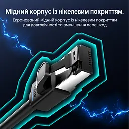 Патч-корд Ethernet Cat8 Vention 3 м LAN-кабель RJ45 8P8C теоретична швидкість передавання до 40 Гбіт/с подвійне екранування S/FTP для зменшення перешкод гнучка оболонка з ПВХ смуга пропускання 2000 МГц чорний (IKRBI) - мініатюра 8
