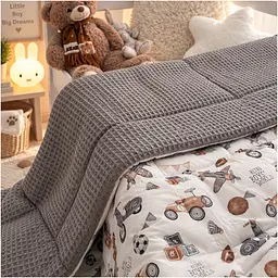 Плед дитячий MirSon Silky Waffle Retro Boys' World 60х80 см (2200013893165) - мініатюра 7