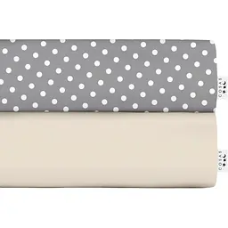Набір простирадло полуторне Cosas Beige/White Dots 155х240 см (SetSheet_Beige_DropGWhite_155х240)