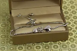 Браслет Xuping Jewelry сердечки з метеликом сріблястий