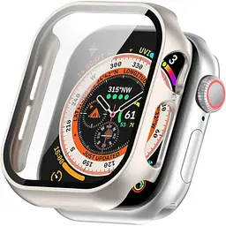 Чохол-накладка DK для Apple Watch 46mm (Series 10) Пластик Soft-Touch Glass Full Cover (starlight)