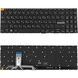 Клавіатура для ноутбука ASUS (X1502 series) rus чорний без фрейму підсвічування клавіш (Червоний esc)