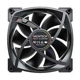 Корпусний вентилятор 140MM RX140 PWM BLACK MONTECH - мініатюра 5