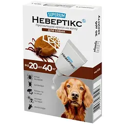 Краплі для тварин Superium Nevertix Протикліщові для собак від 20 до 40 кг (9139)