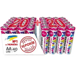 Батарейки Наша Сила Play AA (LR6) Alkaline 40 шт.