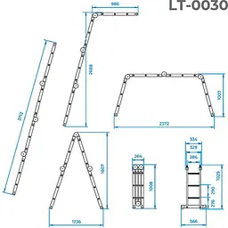Драбина Intertool LT-0030 [140445] - мініатюра 6