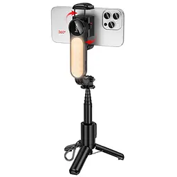 Монопод для селфі Hoco K90 Support axis smart+light Black - мініатюра 5