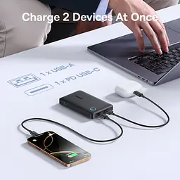 Зовнішній акумулятор Baseus EnerFill FP11 Power Bank 10000mAh 15W Cosmic Black (Includes Simple Type-C to Type-C Cable 20V/3A 30cm Black) (P1008210C123-00) - мініатюра 10