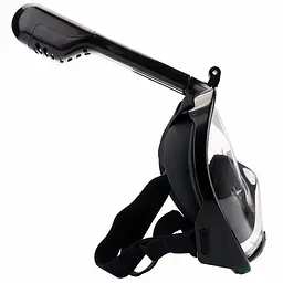 Маска повнолицева для підводного плавання пірнання дайвінгу снорклінгу UKC M2068G S/M Чорна - мініатюра 12
