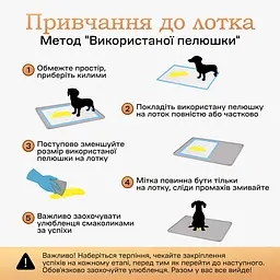 Туалет лоток під пелюшку для собак 60х90 ПУХНАСТЕ ЩАСТЯ сірий - мініатюра 12